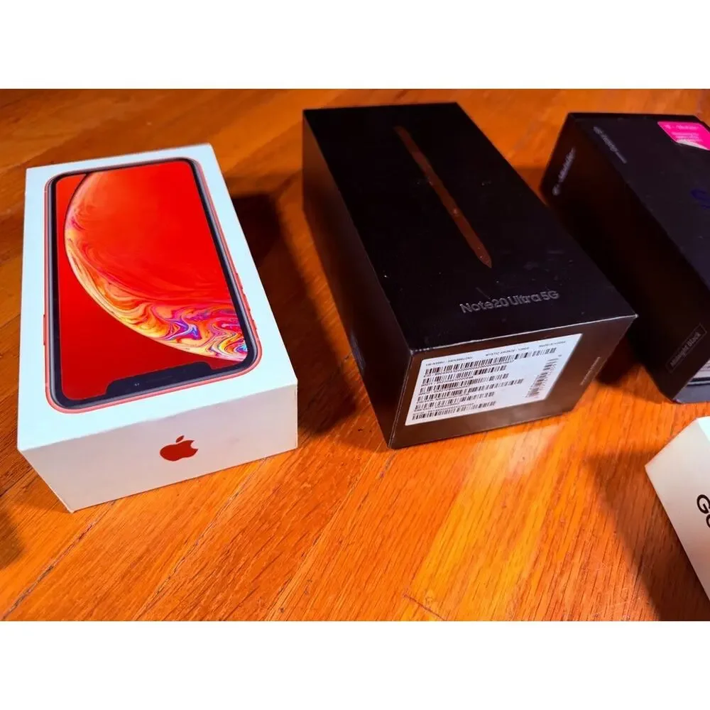 Empty Phone/Tablet Box Lot – Apple, Samsung Galaxy, iPad, AirPods/Pencil Packagi